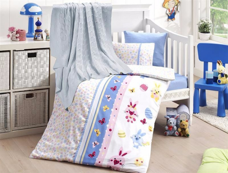 Постельное белье First Choice Sweet Toys Mavi Nirvana с пледом для малышей