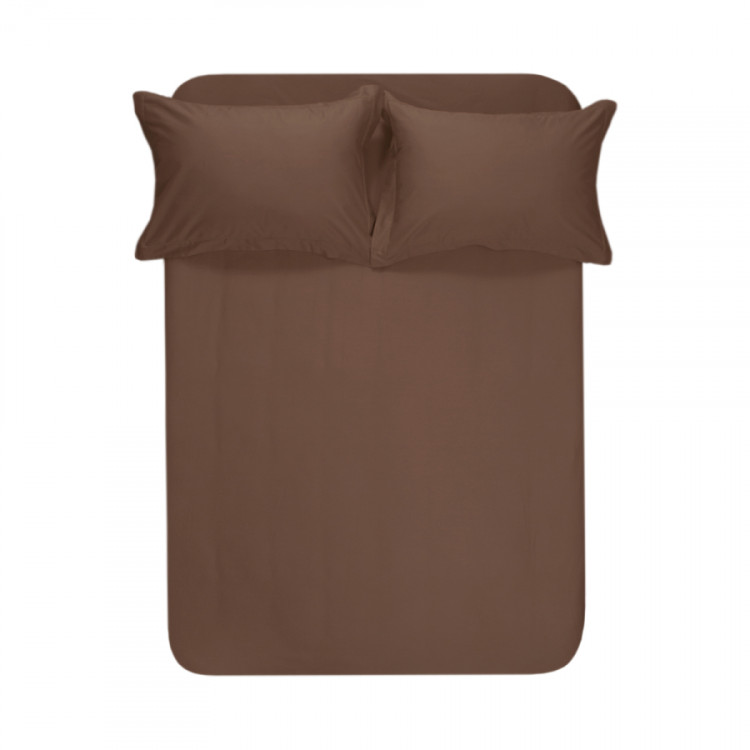 Простынь на резинке с наволочками Lotus Home сатин premium Dakota Modern шоколадный 180х200 см + 50х70 см из 2 шт. Простынь на резинке с наволочками Lotus Home сатин premium Dakota Modern шоколадный 180х200 см + 50х70 см из 2 шт.