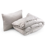 Одеяло Руно с подушкой всесезонное силиконовое велюровое Soft Pearl 140x205 см