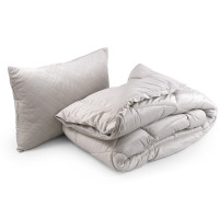 Ковдра Руно з подушкою всесезонна силіконова велюрова Soft Pearl 140x205 см