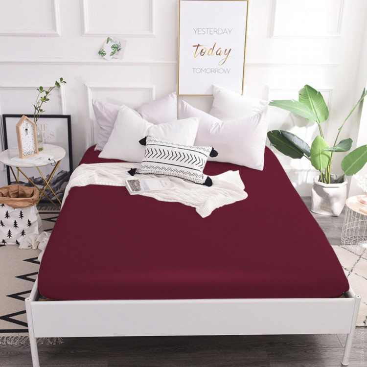 Простынь Mirson 19-407 Frederik трикотаж 200x220 см на резинке по периметру