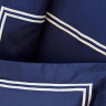 Постельное белье MieCasa сатин - Milano lacivert-bej синее-бежевое евро макси