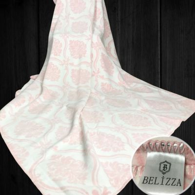 Бавовняний плед Belizza Damask pembe (рожевий) 200х220см