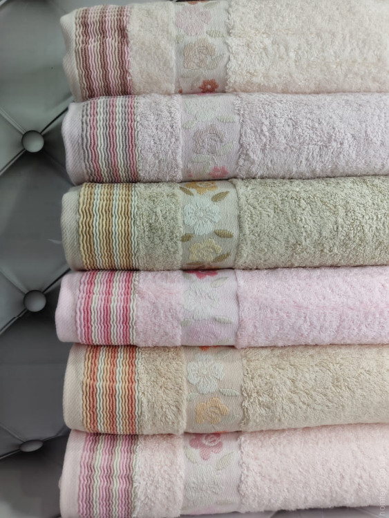 Набор махровых бамбуковых полотенец Pupilla из 6 - ти шт. 70х140 см, модель 14