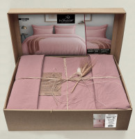 Постельное белье вареный хлопок La Maison Mariella blush евро 
