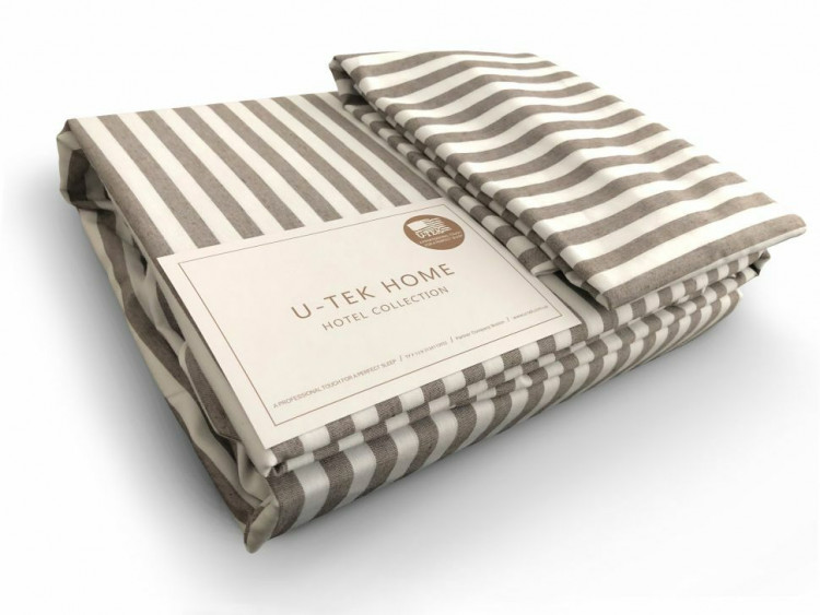 Постельное белье Utek Hotel Collection Cotton Stripe Cacao 30 евро