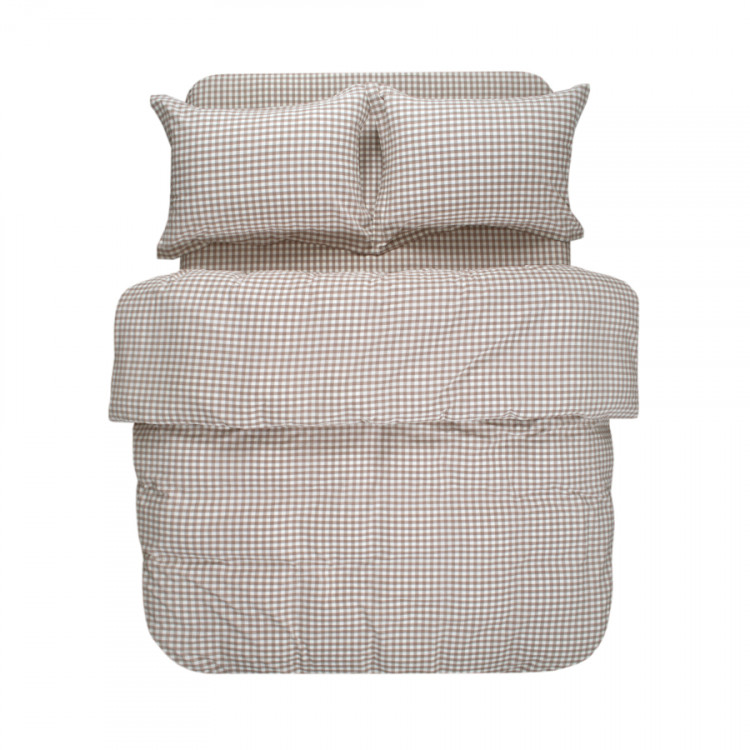 Постельное белье Lotus Home Checked Gingham кофе евро