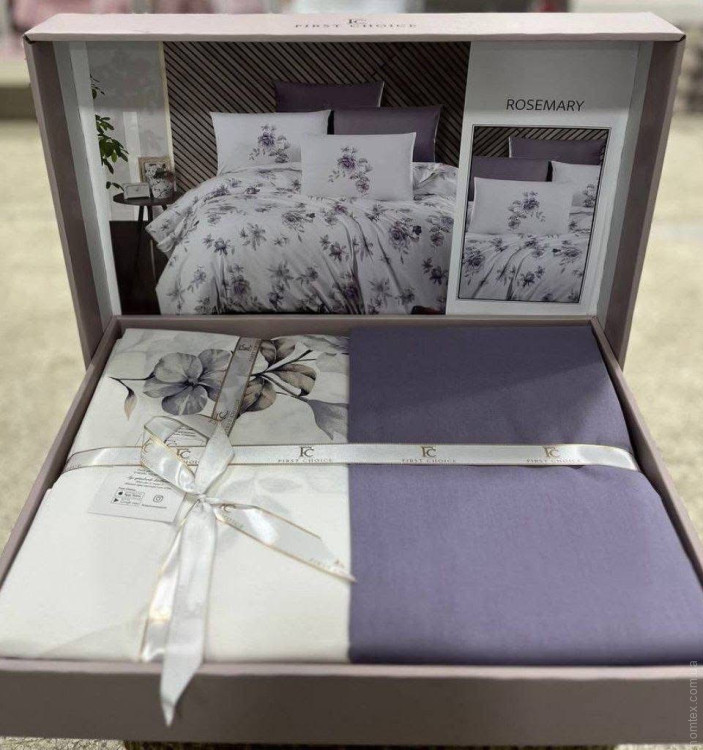 Постільна білизна First Choice De Luxe Rosemary Purple (фіолетова) полуторна