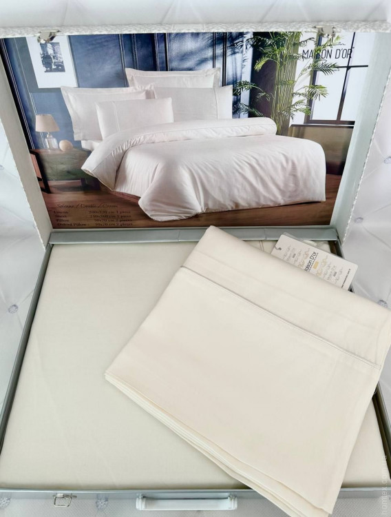 Постільна білизна Maison Dor Solenne cream тенсель євро