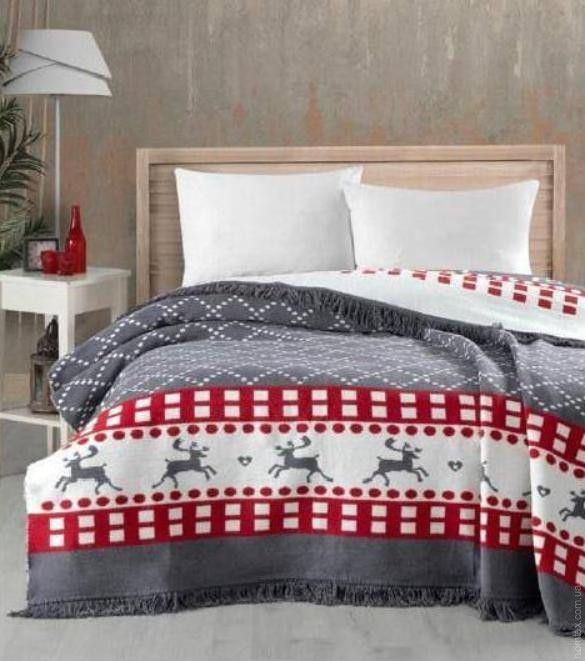 Плед бавовняний Vefa Christmas 200x220 см