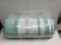 Махрове простирадло Maison Dor Paris Babette green 155х220 см