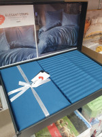 Постільна білизна Cotton Box Elegant stripe mavi євро