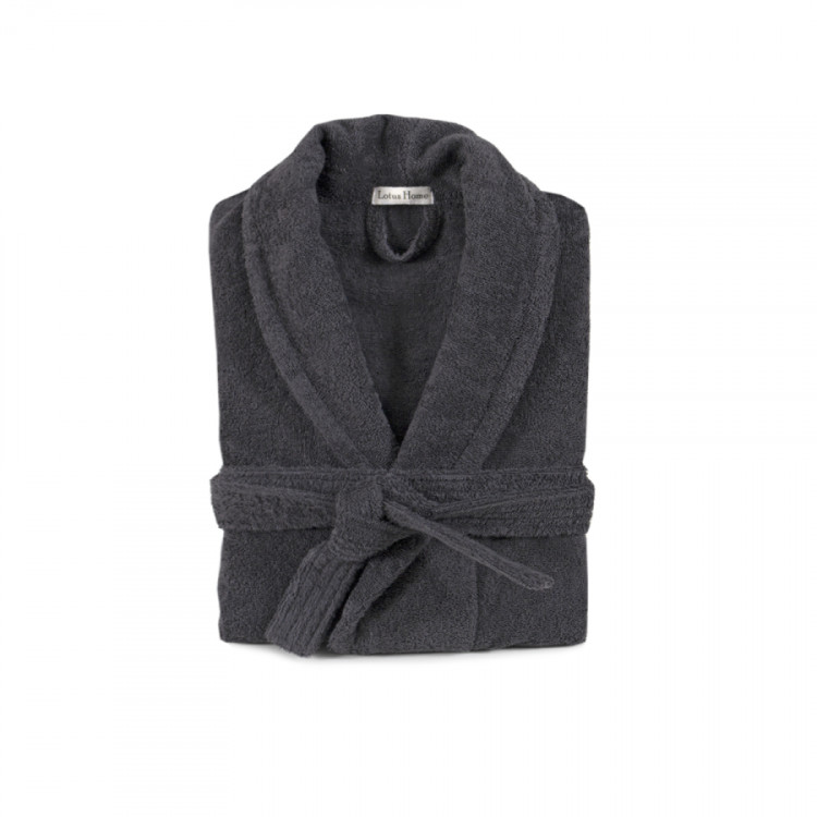 Халат махровый unisex Lotus Home Basic New Line антрацит 3XL