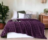 Плед шиншилла Home Textile 200x220 см фиолетовый