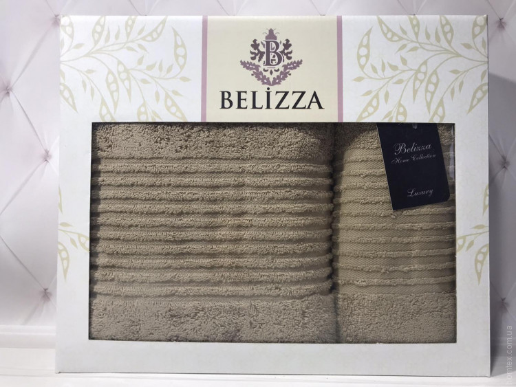Набор махровых полотенец Belizza из 2 штук 50x90 см+70x140 см, модель 6