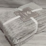 Мягкий плед из микрофибры Belizza Line 200x220 см серый