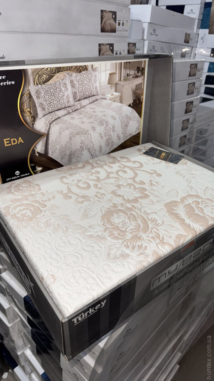 Покрывало гобеленовое My Bed Lux 240x260 см с наволочками, модель 12 - бежевое