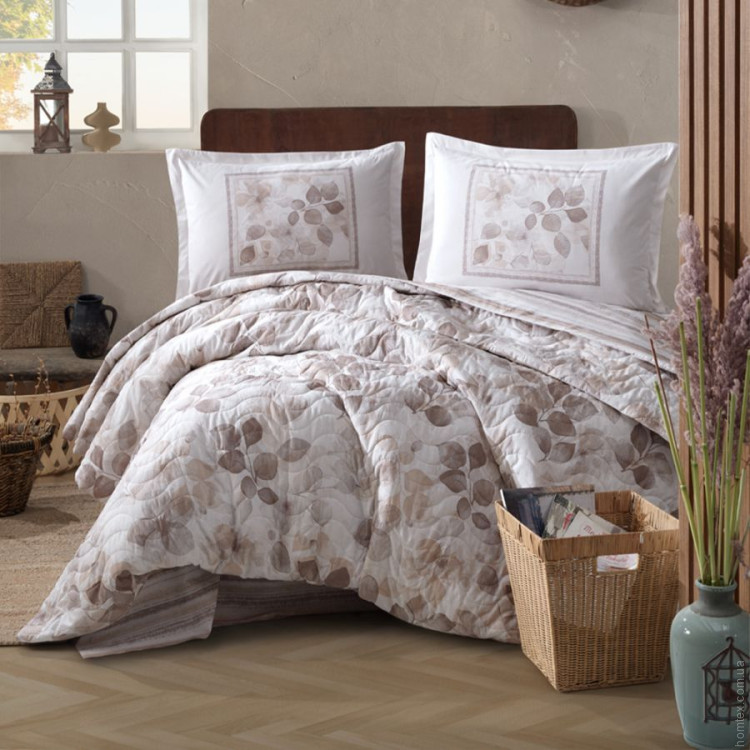 Постільна білизна зі стьобаним підковдрою - покривалом Aran Clasy Semeran євро