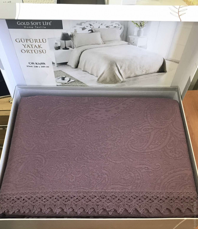 Покривало Gold Soft Life Odel Жакард 240x260 см фіолетовий