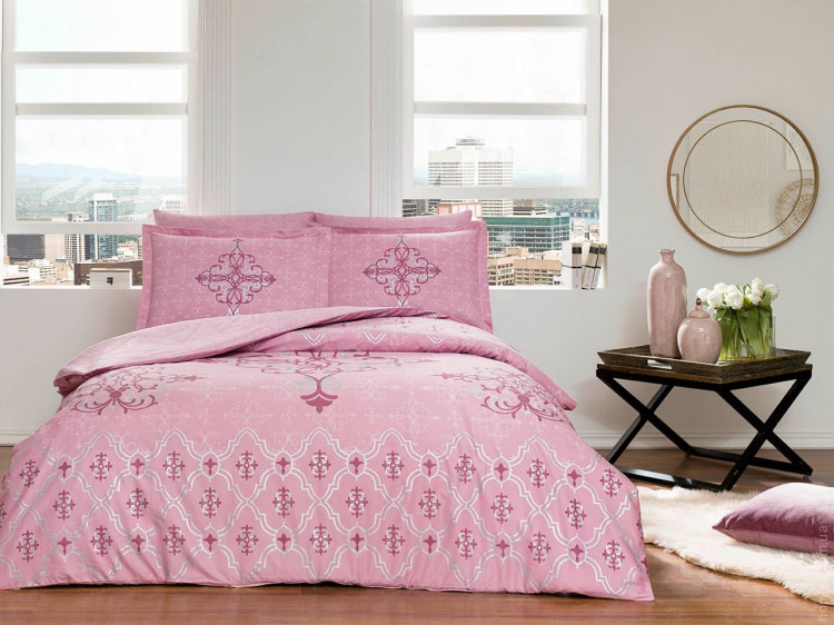 Постельное белье TAC сатин Delux Mayen Pudra евро