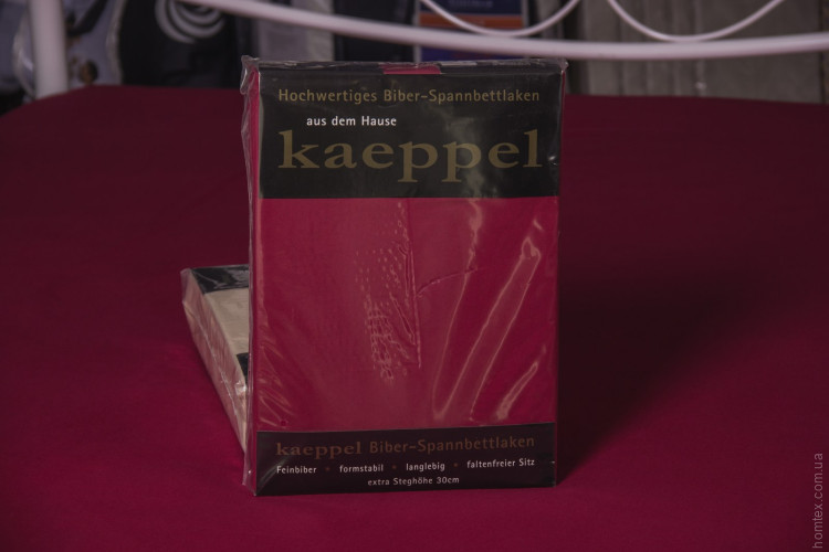 Простынь на резинке фланель Kaeppel 180-200х200+25 см бордо