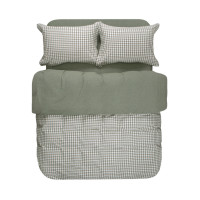 Постельное белье Lotus Home Checked Gingham олива евро