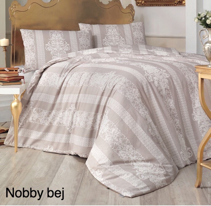 Постільна білизна Altinbasak Nobby bej полуторний 