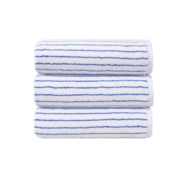 Рушник Lotus Home Отель Premium Microcotton Stripe White-Blue (біло-синій) 90х150 см 550 г/м²