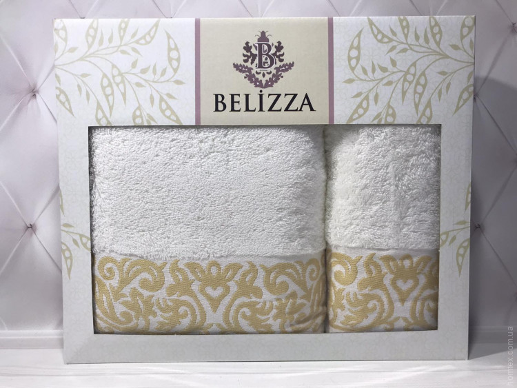 Набор махровых полотенец Belizza из 2 штук 50x90 см+70x140 см, модель 7