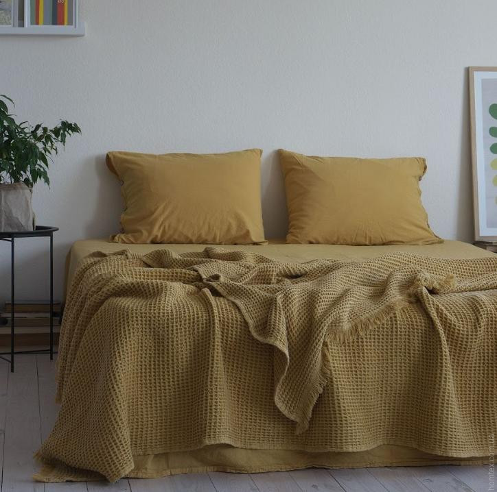 Покривало Pike La Modno Stonewashed Golden Yellow 220x240 см