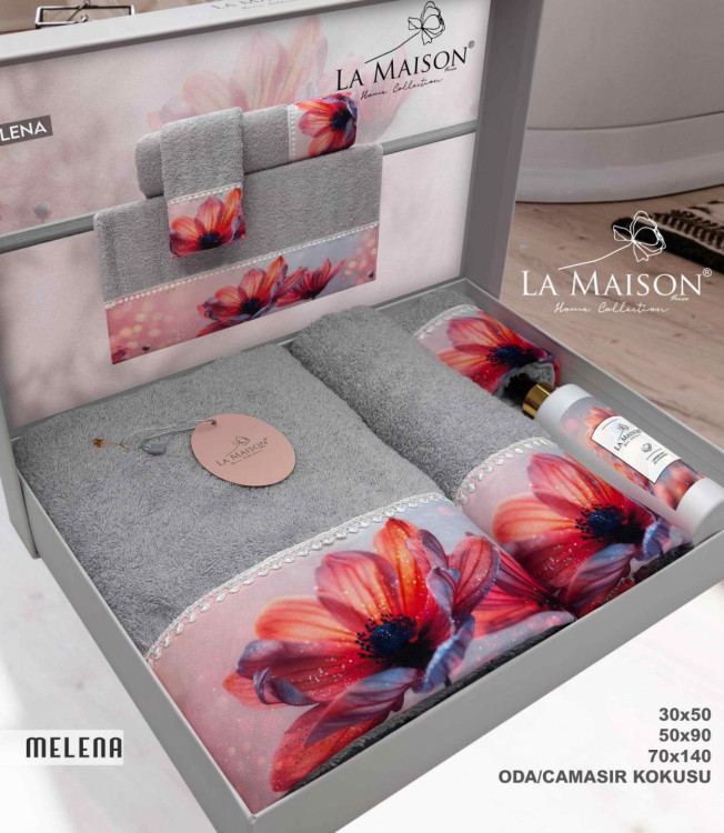 Набор полотенец La Maison Melena из 3 шт. 30х50 см+ 50х90 см +70x140 см с парфюмом