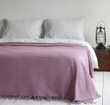 Плед - покривало La Modno Cosy Sky Gray - Raspberry 200x220 см