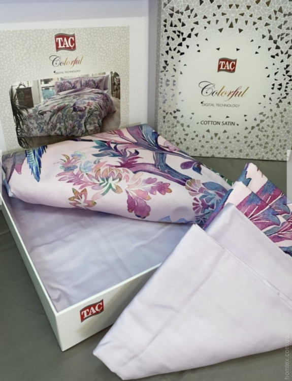 Постельное белье TAC Digital Galena Lilac Сатин евро