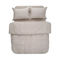 Постельное белье Lotus Home Checked Gingham кофе семейный