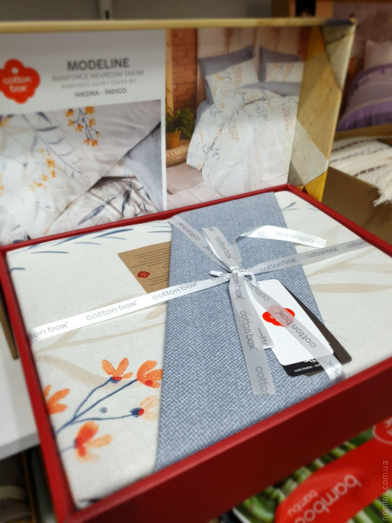 Постельное белье Cotton Box ranforce Modeline Hiedra Indigo евро