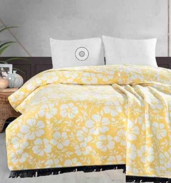 Плед бавовняний Vefa Flowers 200x220 см