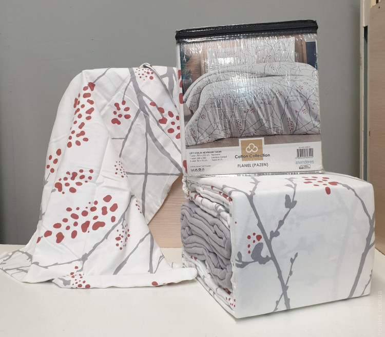Постельное белье Cotton Collection фланель модель 50 полуторное
