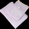 Покрывало стеганое Zeron Hayal pink с кружевом 250x260 см
