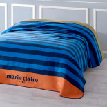 Плед Marie Claire ТЕМНО СИНЯ СМУЖКА 200x220 см