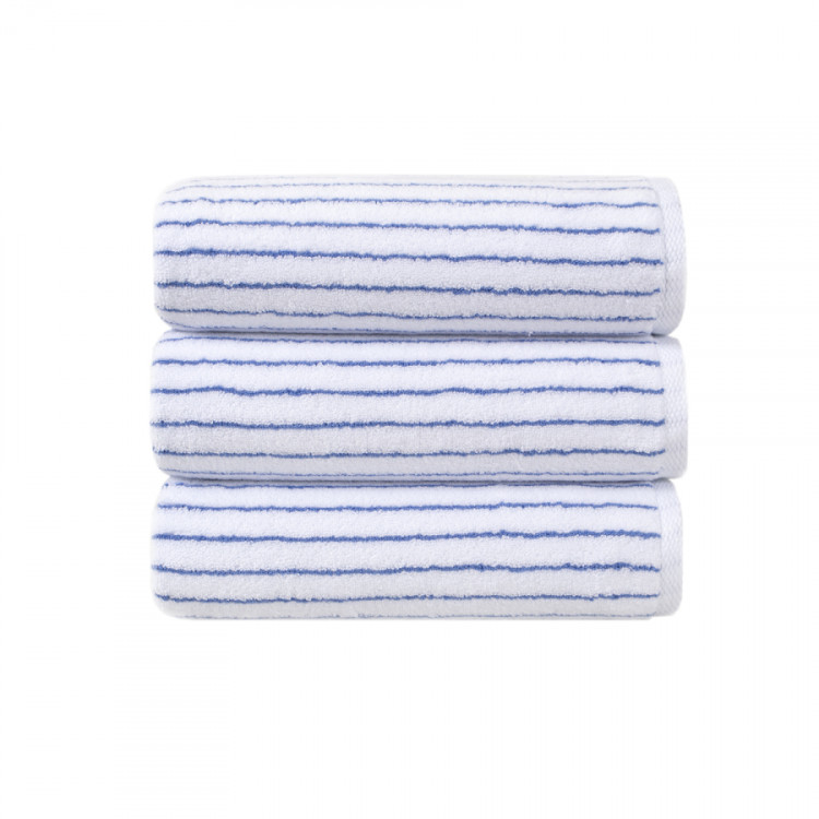 Полотенце Lotus Home Отель Premium Microcotton Stripe White-Blue 50х90 см 550 г/м²