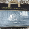 Плед из микрофибры Colorful Home 200x220 см квадрат серо - голубой