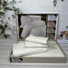 Постельное белье с кружевом Velora Home Sermel krem евро
