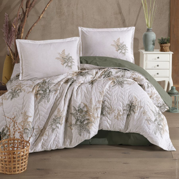 Постільна білизна зі стьобаним підковдрою - покривалом Aran Clasy Virele євро