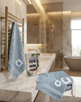 Набор полотенец Maison D'or ALAIN blue - grey 30x50 см + 50x100 см + 70x140 см