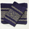 Набор махровых полотенец Gold Soft Life Версаче 50x90 + 70x140 см фиолетовый