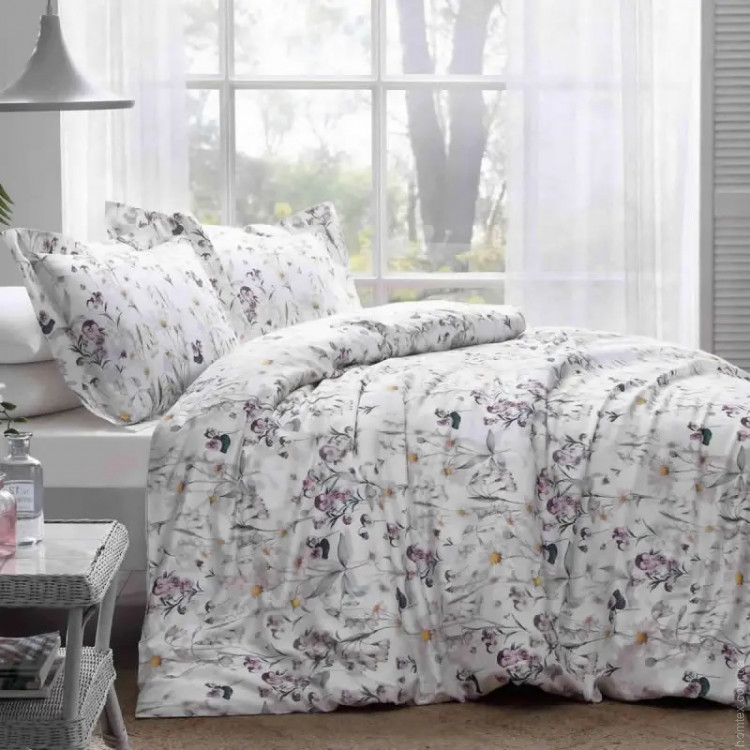Постельное белье Tivolyo Home Daisy beyaz  семейный