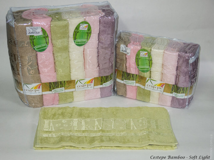 Набор махровых полотенец Cestepe  Bamboo Soft Light из 6 штук 50х90 см
