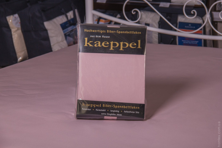 Простирадло на гумці фланель Kaeppel 180-200х200+25 см рожеве дерево