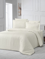Постільна білизна Zeron Satin Stripe кремове євро