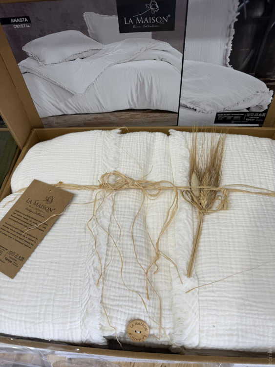 Постельное белье La Maison муслин Anasta молочное евро